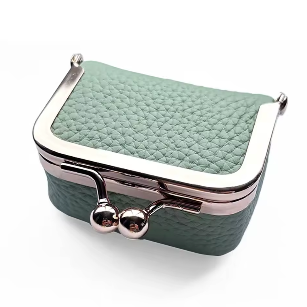 Mini Reise-Schmucketui - Vintage Leder Schmuckkästchen
