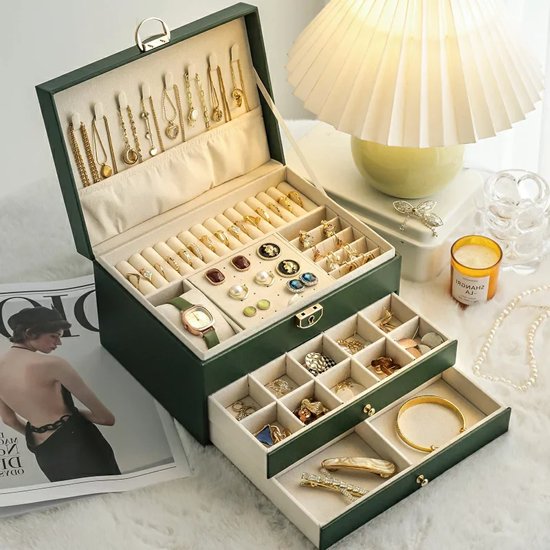 Schmuckschatulle mit Schubladen — 2-stufiger Organizer