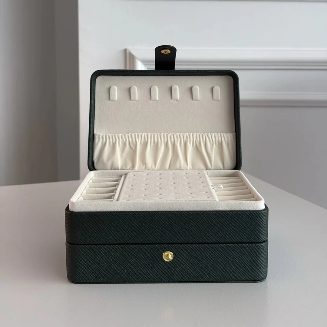 Reise-Schmuckschatulle — Kompakter 2-stufiger Organizer