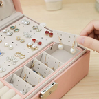 Moderne Schmuckschatulle — Organizer mit Samt-Innenfutter