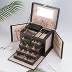 Jewelry Box Large — Multi-Compartment Velvet Organizer