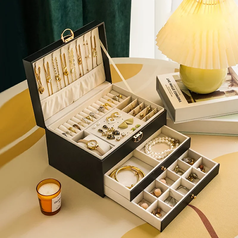 Schmuckschatulle mit Schubladen — 2-stufiger Organizer