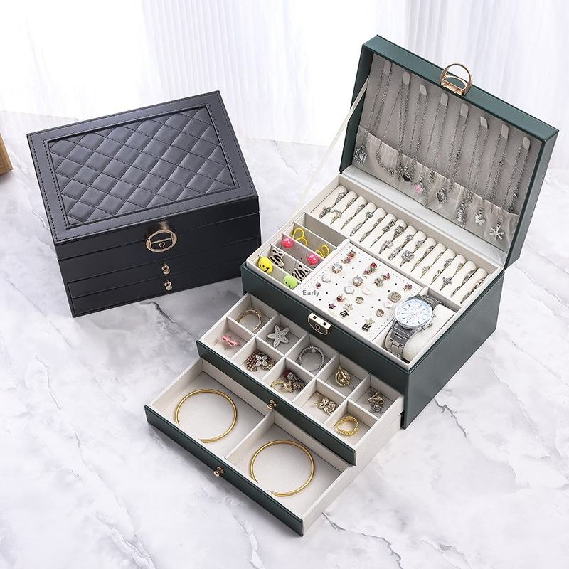 Schmuckschatulle mit Schubladen — 2-stufiger Organizer