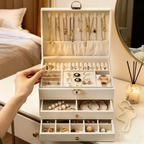 Schmuckschatulle mit Schubladen — 2-stufiger Organizer
