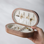 Schmuckschatulle — Tragbarer Holz-Reise-Organizer