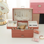 Schmuck-Organizer — Mehrfachfach, veganes Leder