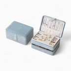 Estuche de Joyas de Viaje — Terciopelo Compacto
