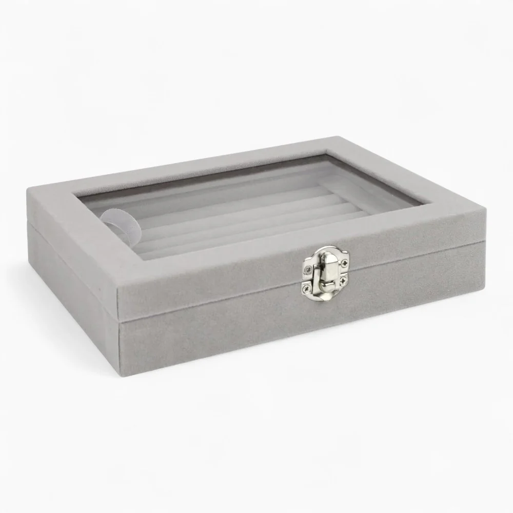 Ringvitrine — Weicher Samt-Organizer