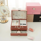 Schmuck-Organizer — Mehrfachfach, veganes Leder