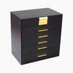Torre de Joyas 5 Cajones — Cuero Sintético Curvado