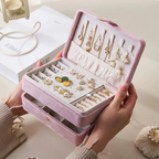 Estuche de Joyas de Viaje — Terciopelo Compacto