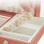 Schmuck-Organizer — Mehrfachfach, veganes Leder