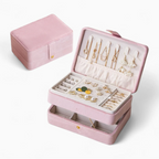 Estuche de Joyas de Viaje — Terciopelo Compacto