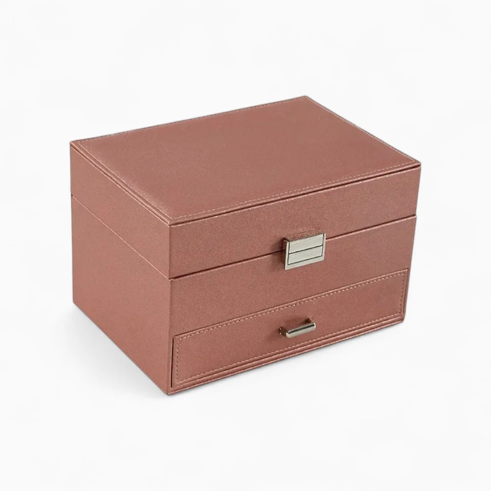 Schmuck-Organizer — Mehrfachfach, veganes Leder