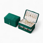 Estuche de Joyas de Viaje — Terciopelo Compacto
