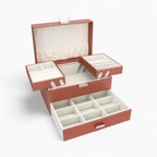 Schmuck-Organizer — Mehrfachfach, veganes Leder
