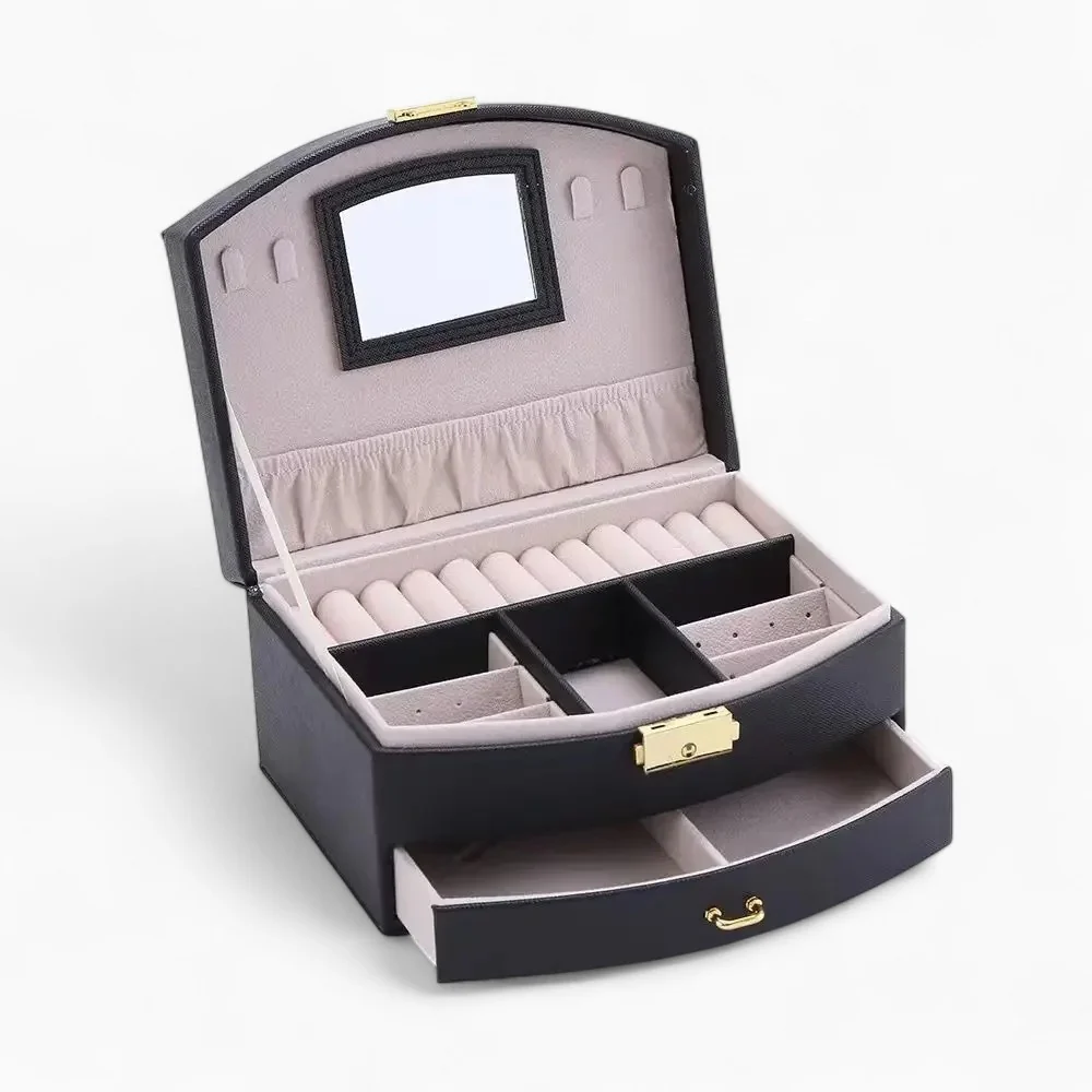 Reise-Schmucketui mit Spiegel — Sicherer Organizer