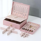 Jewelry Box — Versatile with 2 Removable Organizers