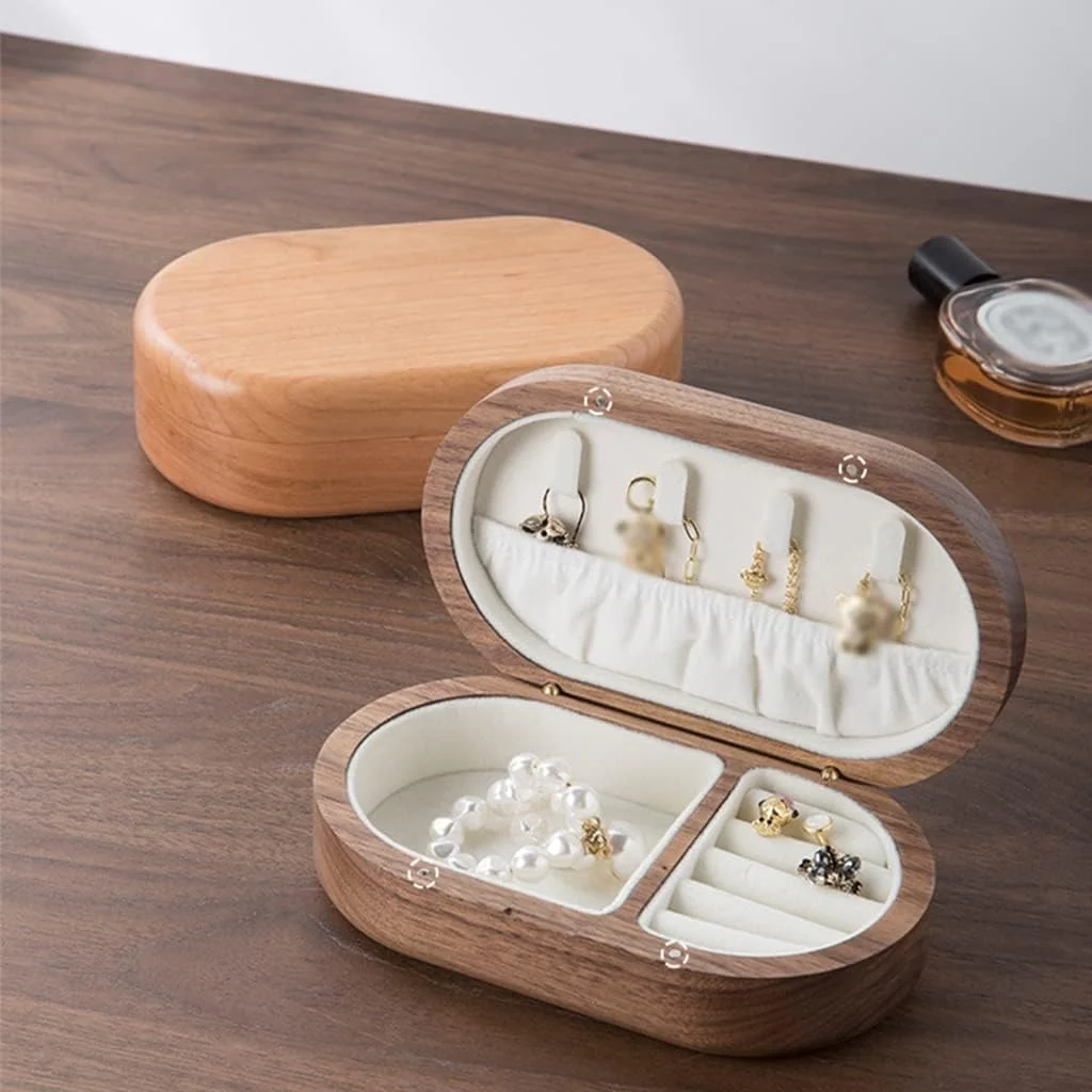 Schmuckschatulle — Tragbarer Holz-Reise-Organizer