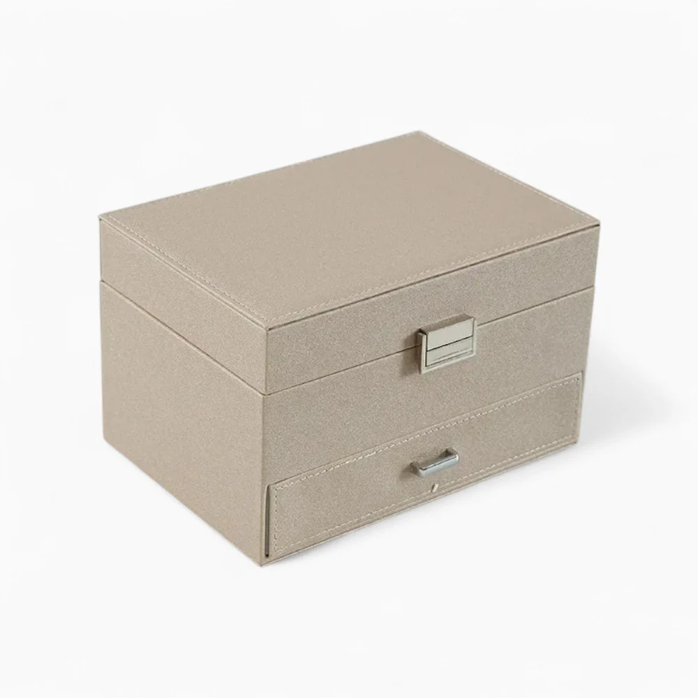 Schmuck-Organizer — Mehrfachfach, veganes Leder