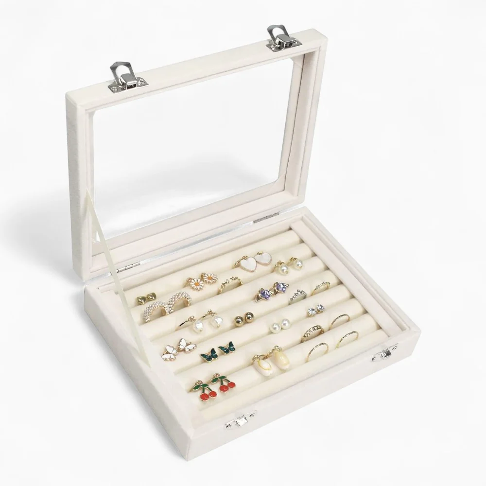 Ringvitrine — Weicher Samt-Organizer