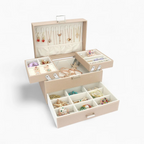Schmuck-Organizer — Mehrfachfach, veganes Leder