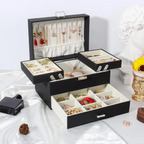 Schmuck-Organizer — Mehrfachfach, veganes Leder