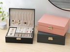 Moderne Schmuckschatulle — Organizer mit Samt-Innenfutter