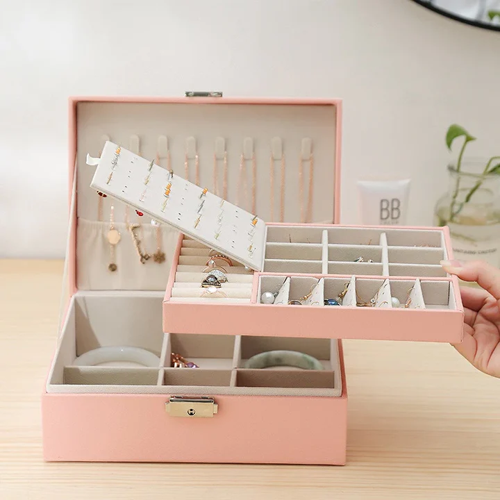 Moderne Schmuckschatulle — Organizer mit Samt-Innenfutter