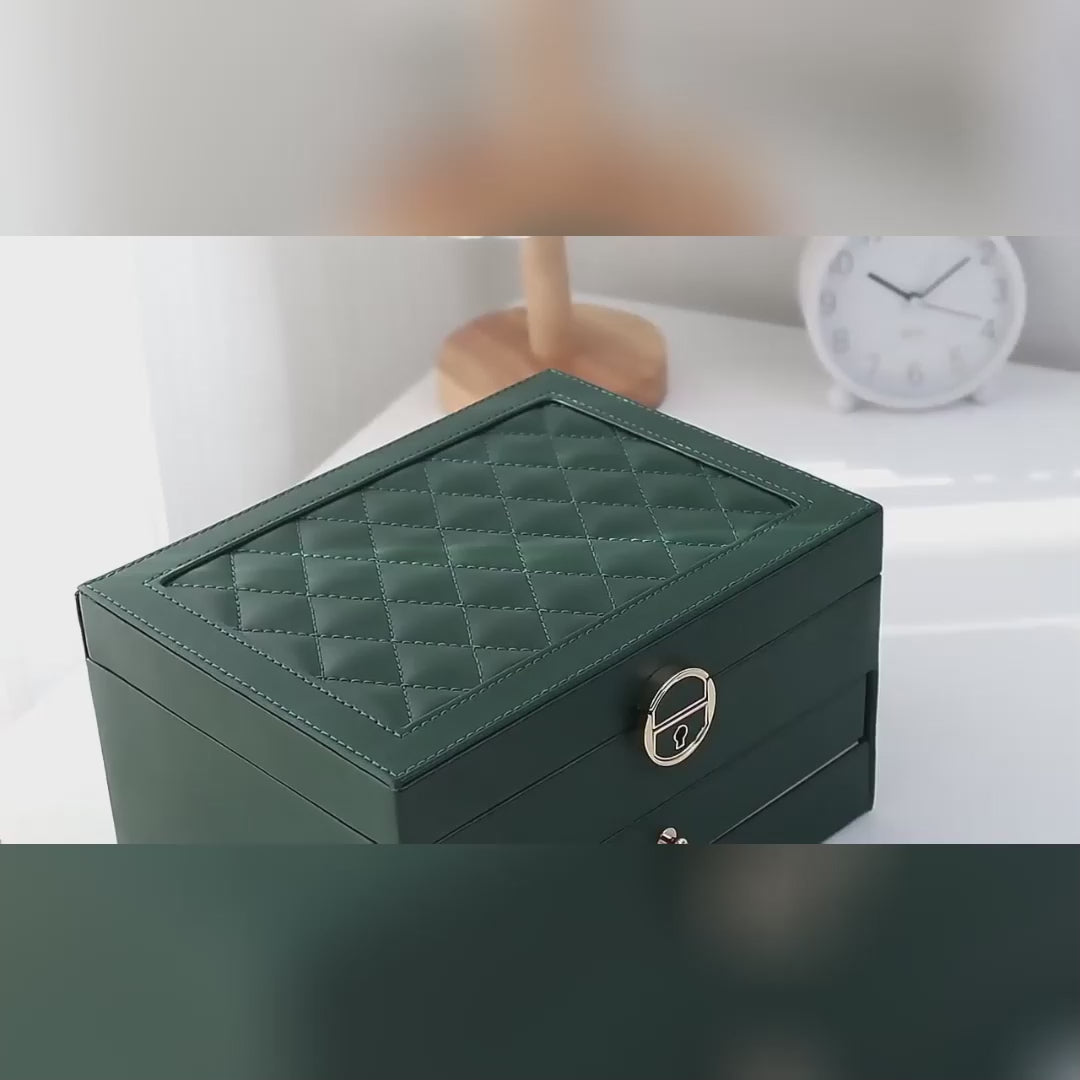 Schmuckschatulle mit Schubladen — 2-stufiger Organizer